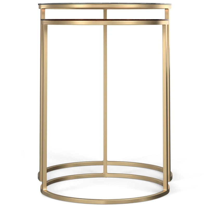 Drake - 2 Piece Nesting Table - Antique Nickel / Antique Copper by HouseOfZazla
