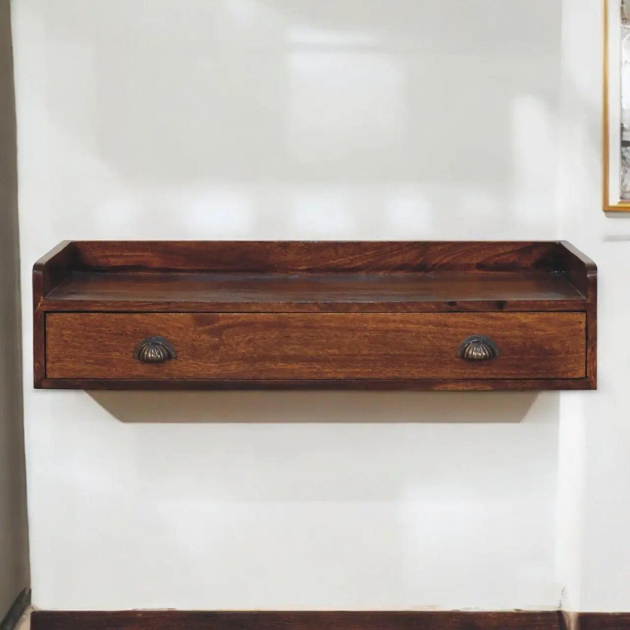 Belmont - Wall Mounted Console Shelf - Chestnut by HouseOfZazla