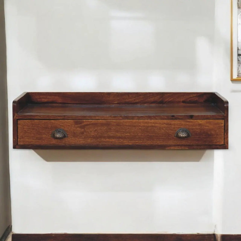 Belmont - Wall Mounted Console Shelf - Chestnut by HouseOfZazla