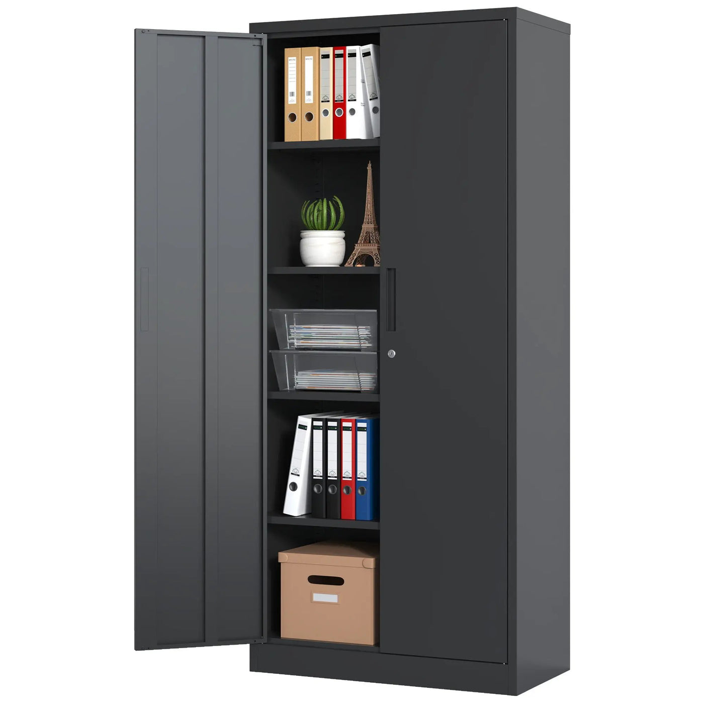 Heavy Metal Garage Storage Cabinet With Locking Doors, Steel, Adjustable Shelves by HouseOfZazla