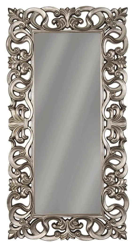Lucia - Floor Mirror - Antique Silver Finish by Unique Piece Furniture