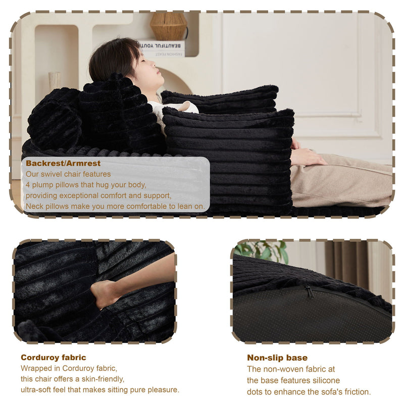 Modern Single Sofa With Backrest Pillow For Living Room by HouseOfZazla