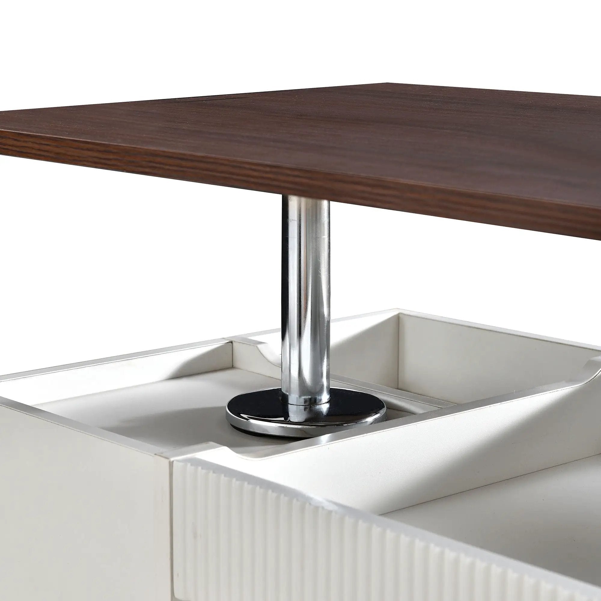 Adjustable End Table With Wheels, 360°Rotating Top And Storage Space by HouseOfZazla