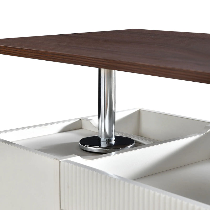 Adjustable End Table With Wheels, 360°Rotating Top And Storage Space by HouseOfZazla