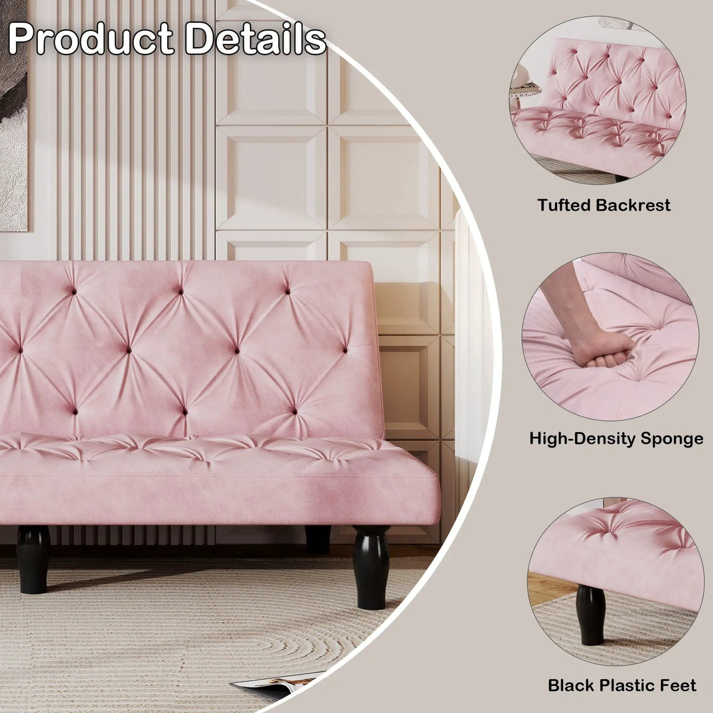 Sofa Bed With Adjustable Backrest by HouseOfZazla