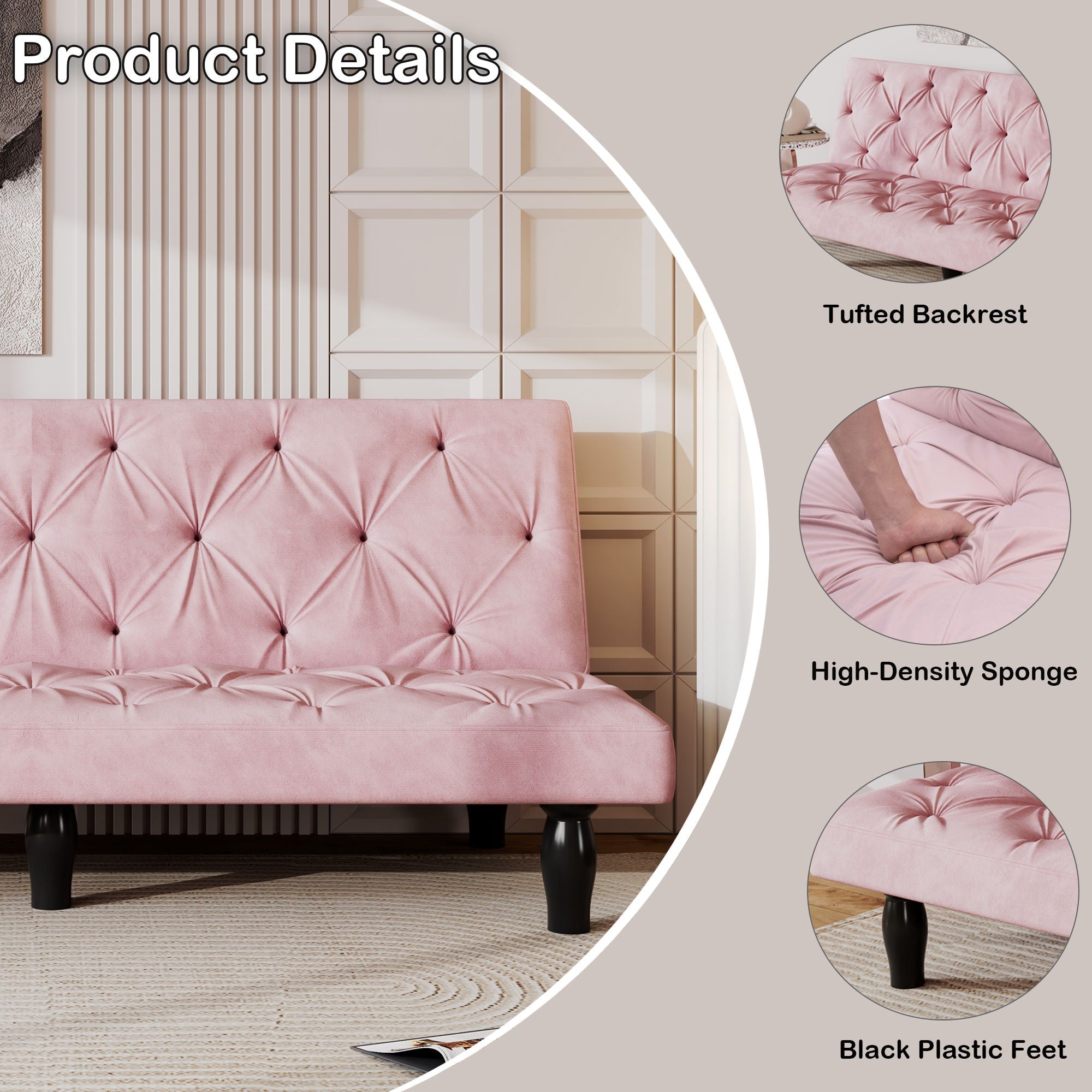 Sofa Bed With Adjustable Backrest by HouseOfZazla