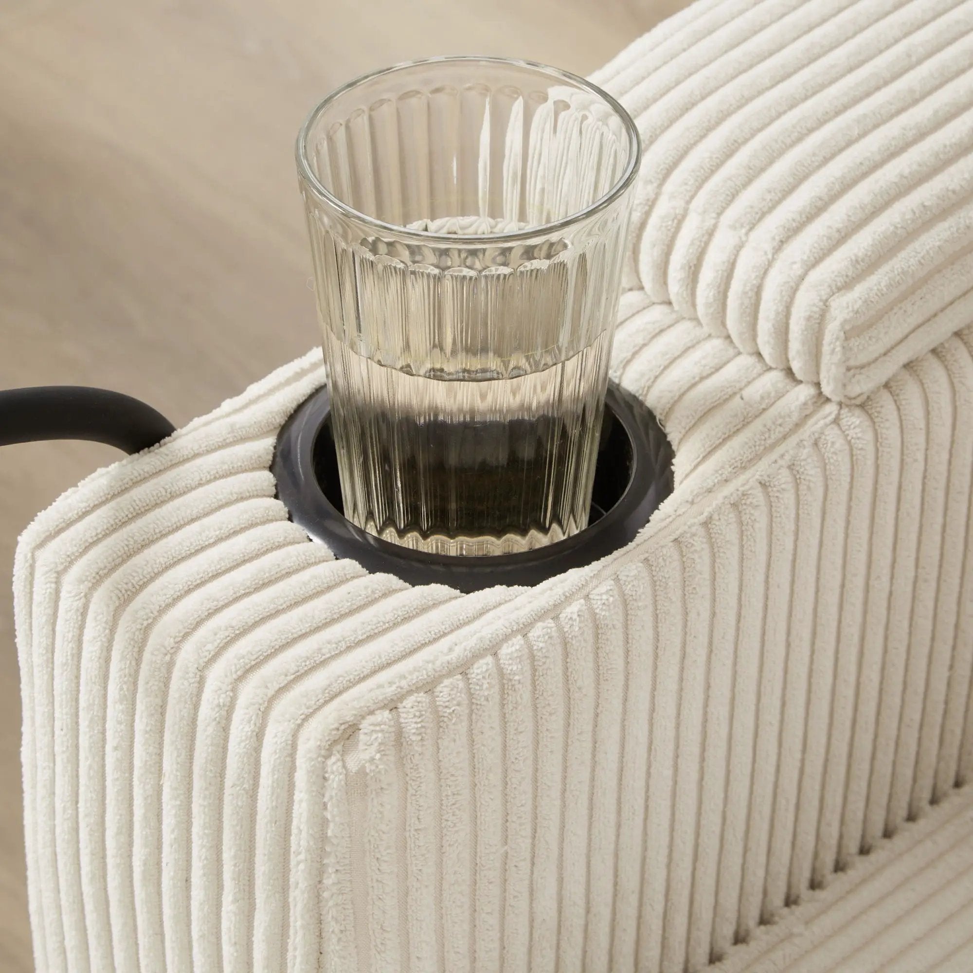 Convertible Chaise Lounge Sofa Chair With USB Ports, Cup Holders, Phone Holder And Storage by HouseOfZazla
