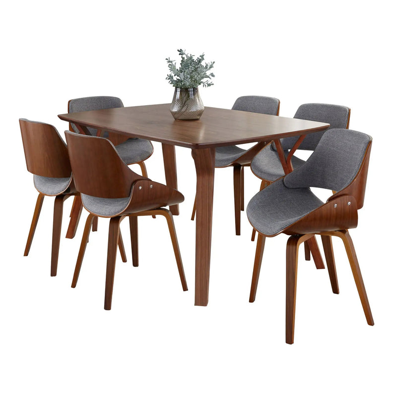 Folia Fabrizzi - 7 Piece Mid Century Modern Dining Set by HouseOfZazla