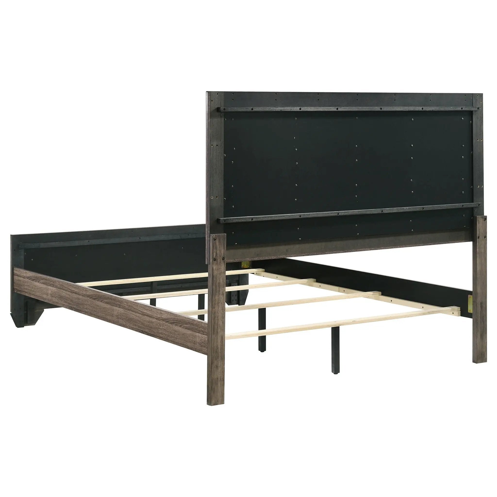 Kauffman Wood Queen Panel Bed Washed Taupe by Unique Piece Furniture