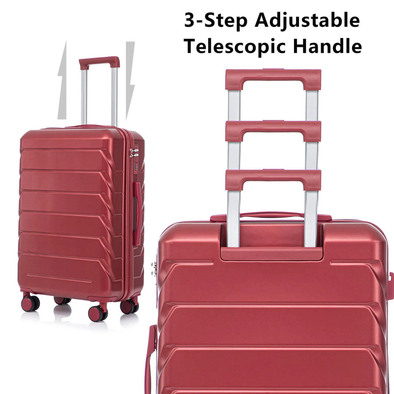 3 Pieces Set 20" / 24" / 28" Spinner Wheel Luggage With Combination Lock by HouseOfZazla