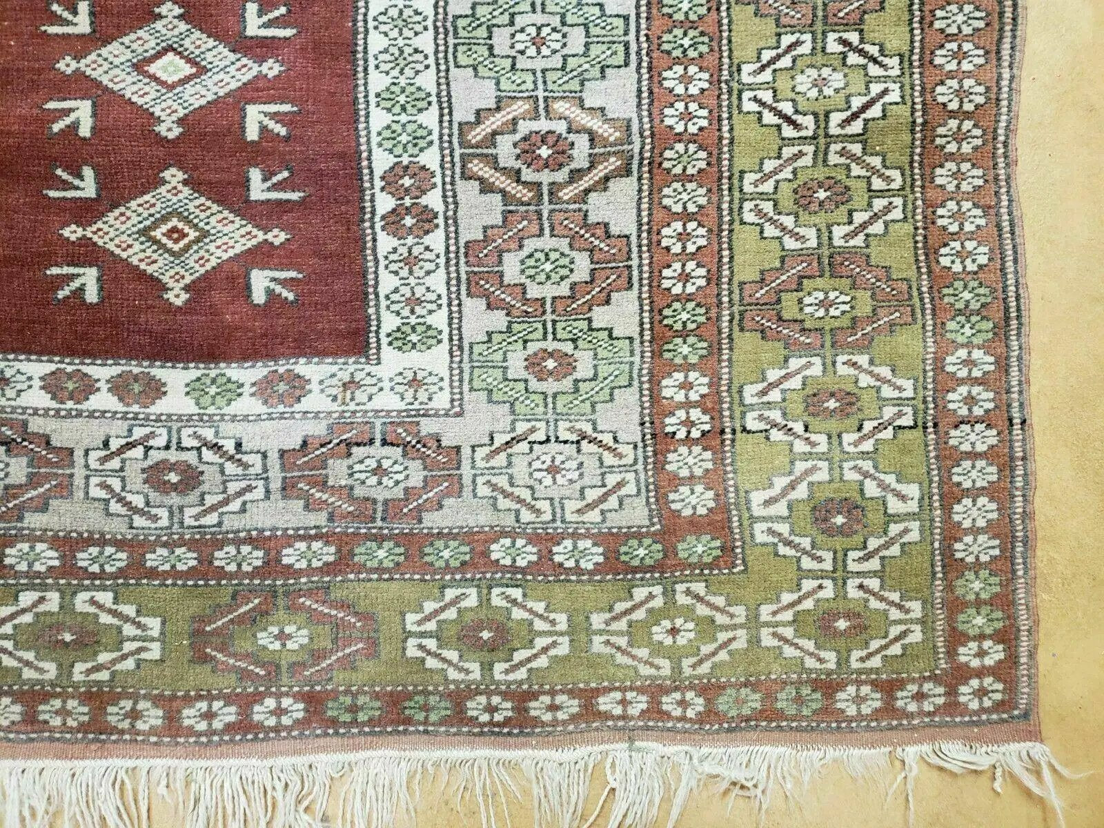 4' X 8' Antique Handmade Turkish Melas Oushak Wool Rug by Jewel Rugs