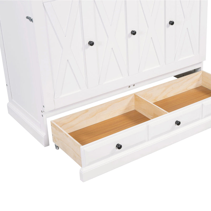 Solid Pine Murphy Bed Chest Cube Cabinet Bed With Charging Station And Large Storage Drawer For Home Office Or Small Room by HouseOfZazla