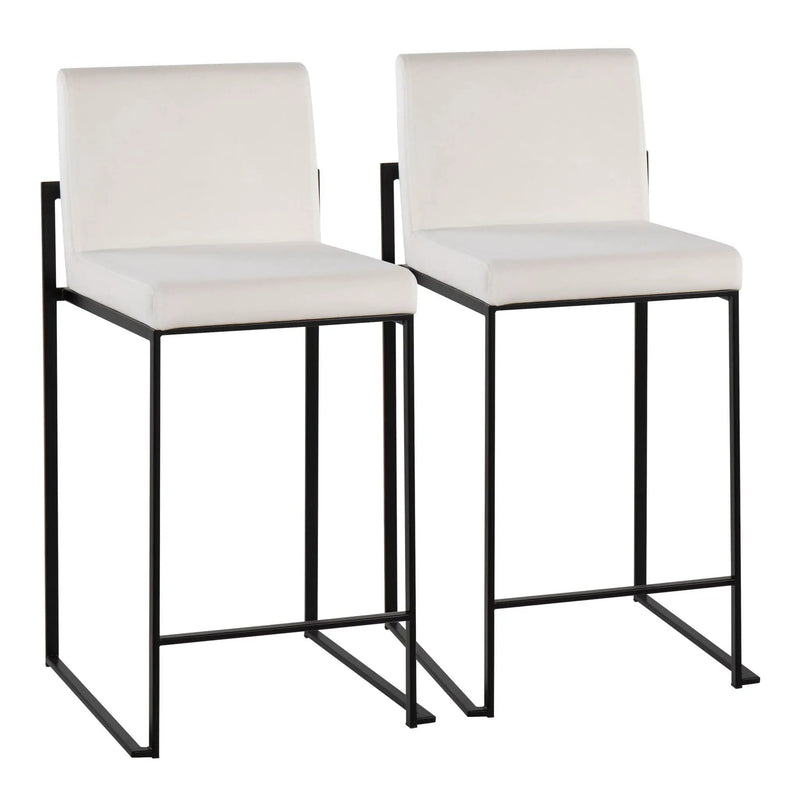 Fuji - Contemporary Modern Elegance, High Back Counter Stool by HouseOfZazla