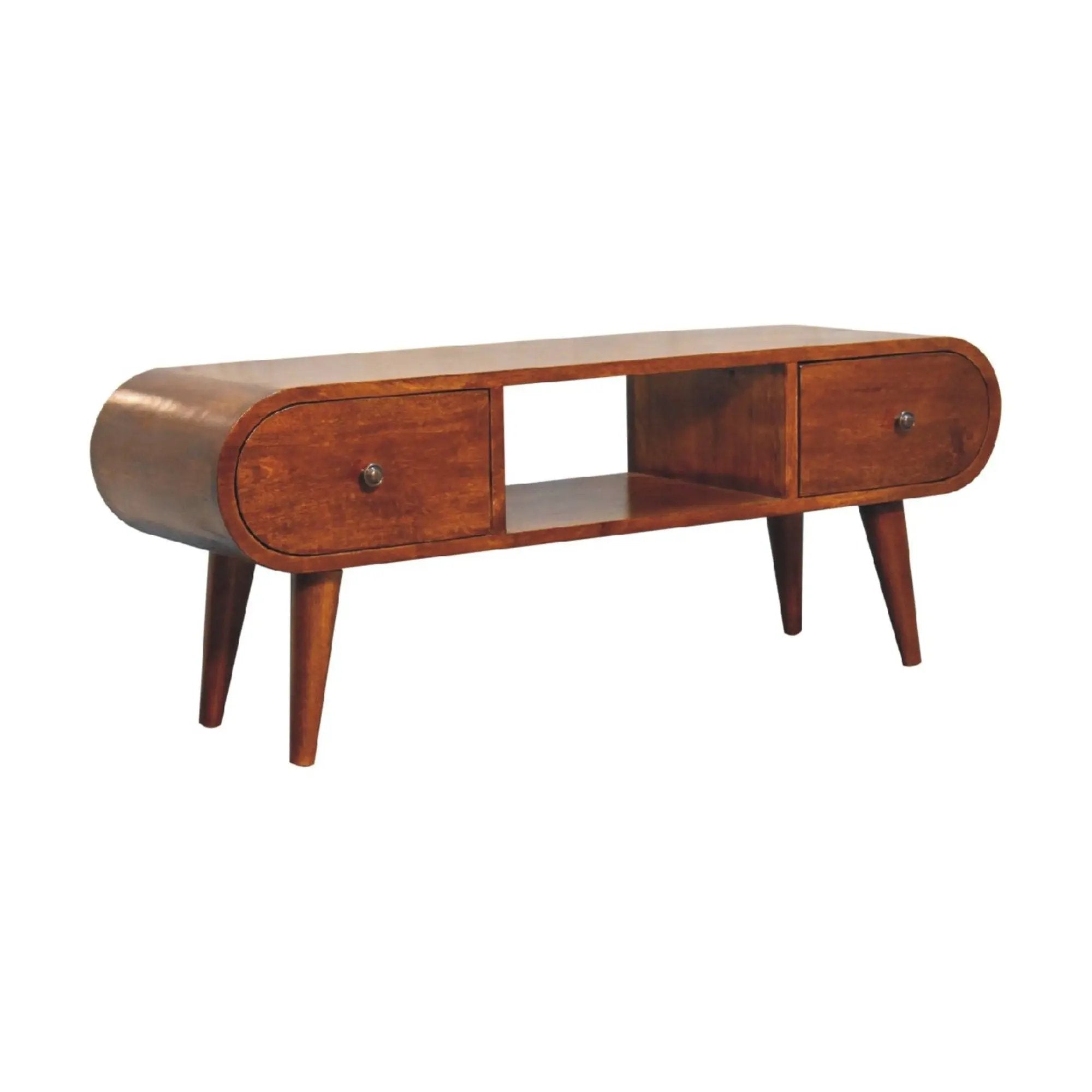 Solid Wood Circular TV Unit by Unique Piece Furniture