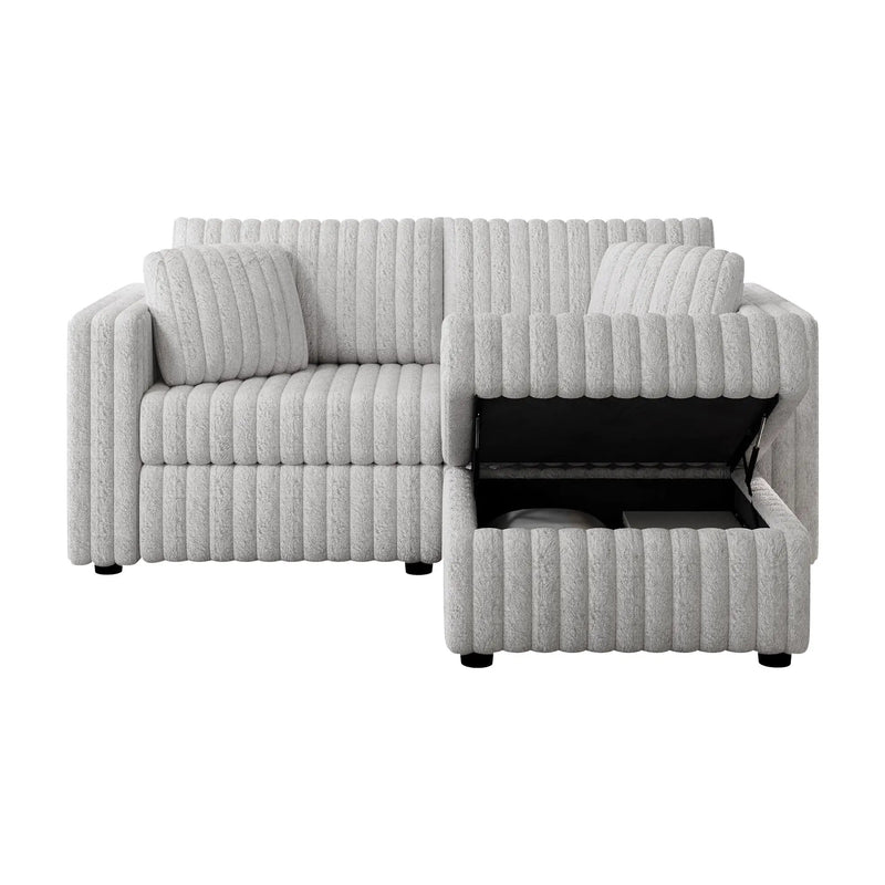 75.6" Soft Modular 2-Person Sofa with Hydraulic Lift by HouseOfZazla