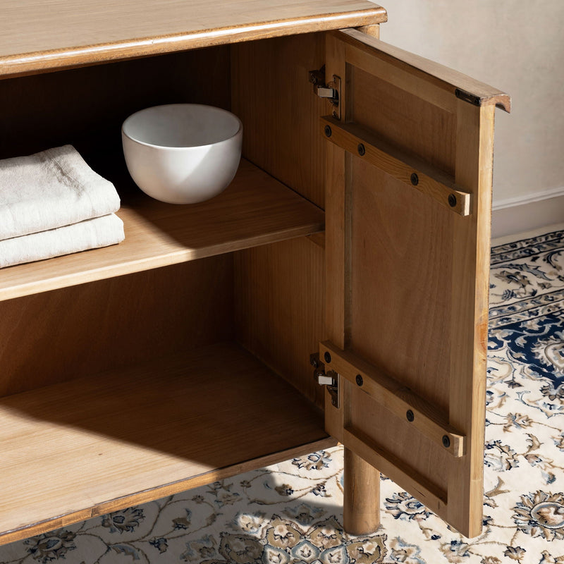 Nolan - 2 Door Accent Cabinet - Antique Brown by HouseOfZazla