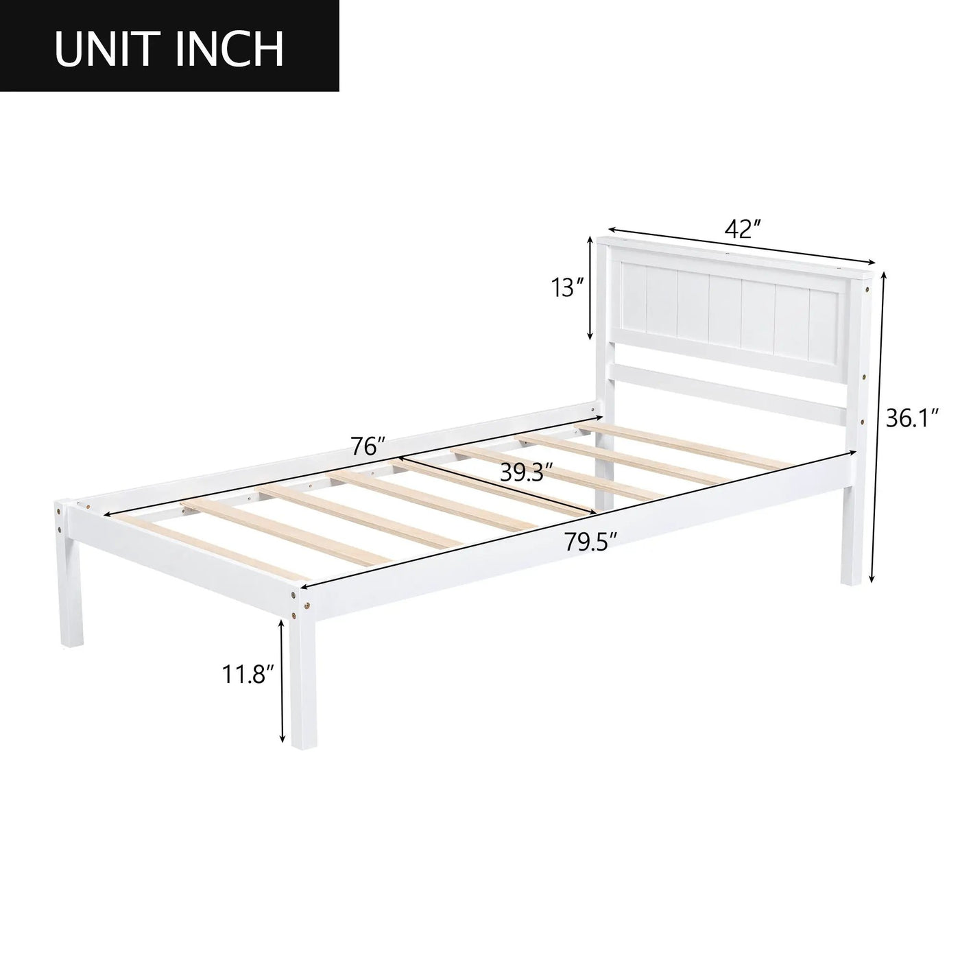 Platform Bed Frame With Headboard by HouseOfZazla