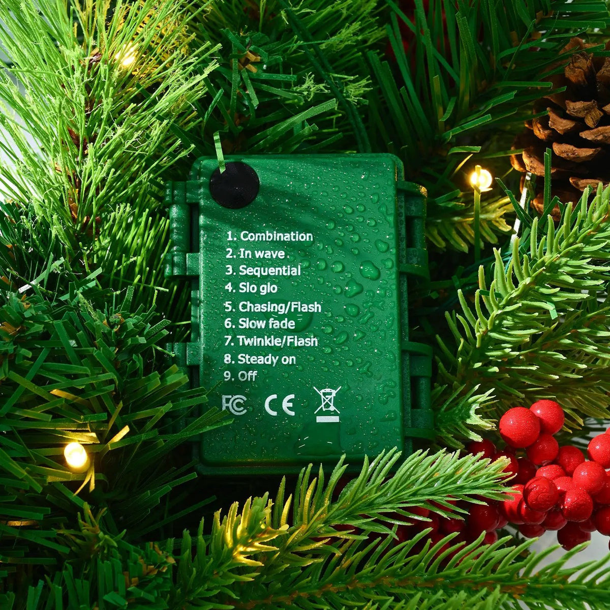 24-Inch Pre-Lit Artificial Christmas Wreath by HouseOfZazla
