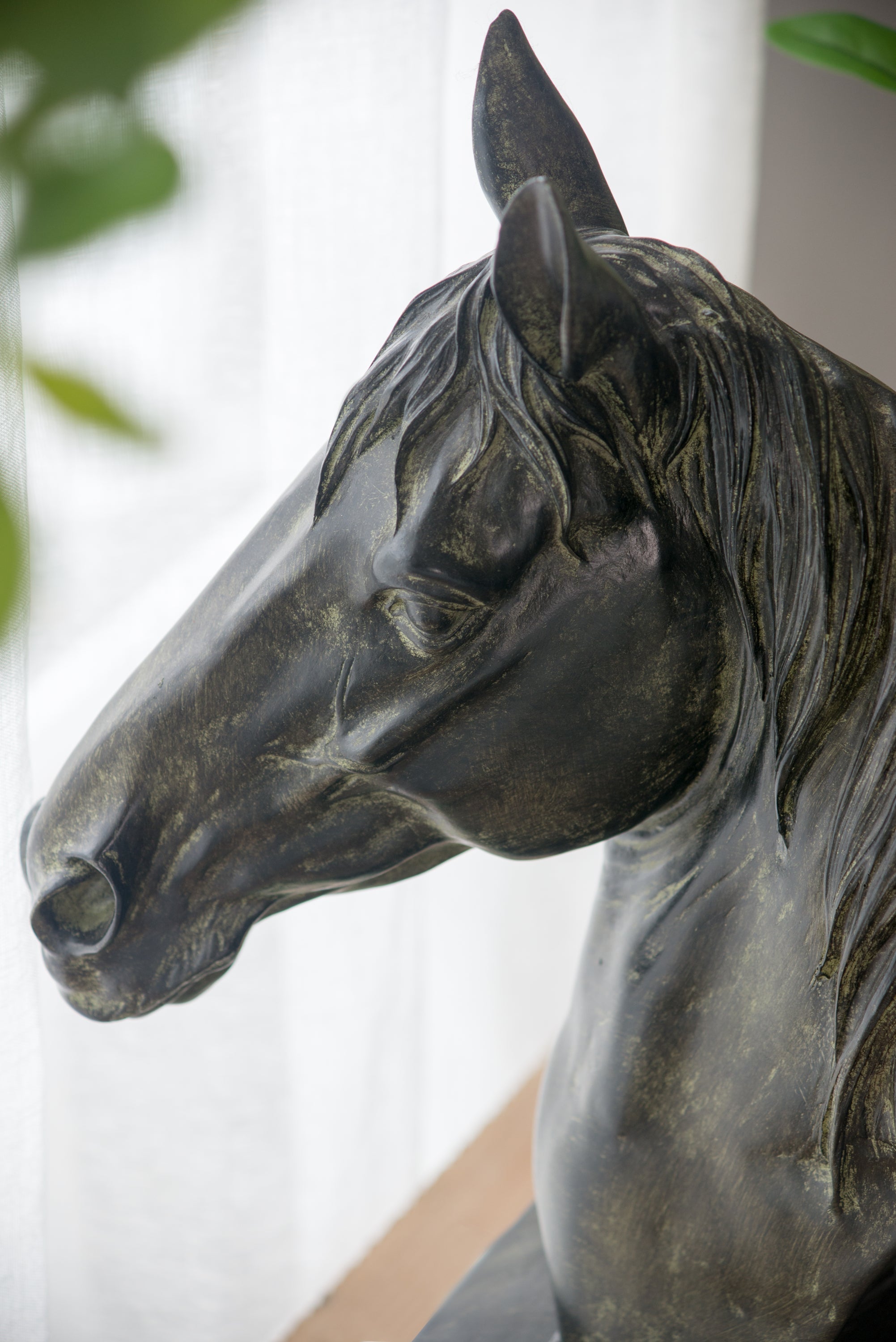 13x5.7x15.8 Equine Sculpture On Base by HouseOfZazla