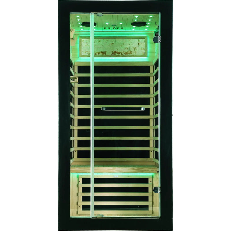 Single-person starlight ceiling lighting sauna by HouseOfZazla