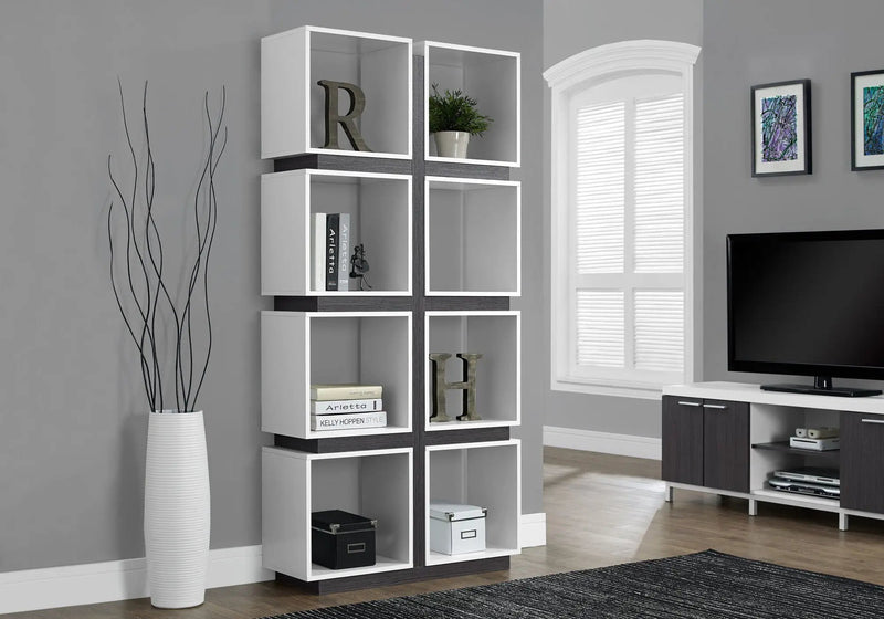 Contemporary 5-Tier White Bookshelf by HouseOfZazla