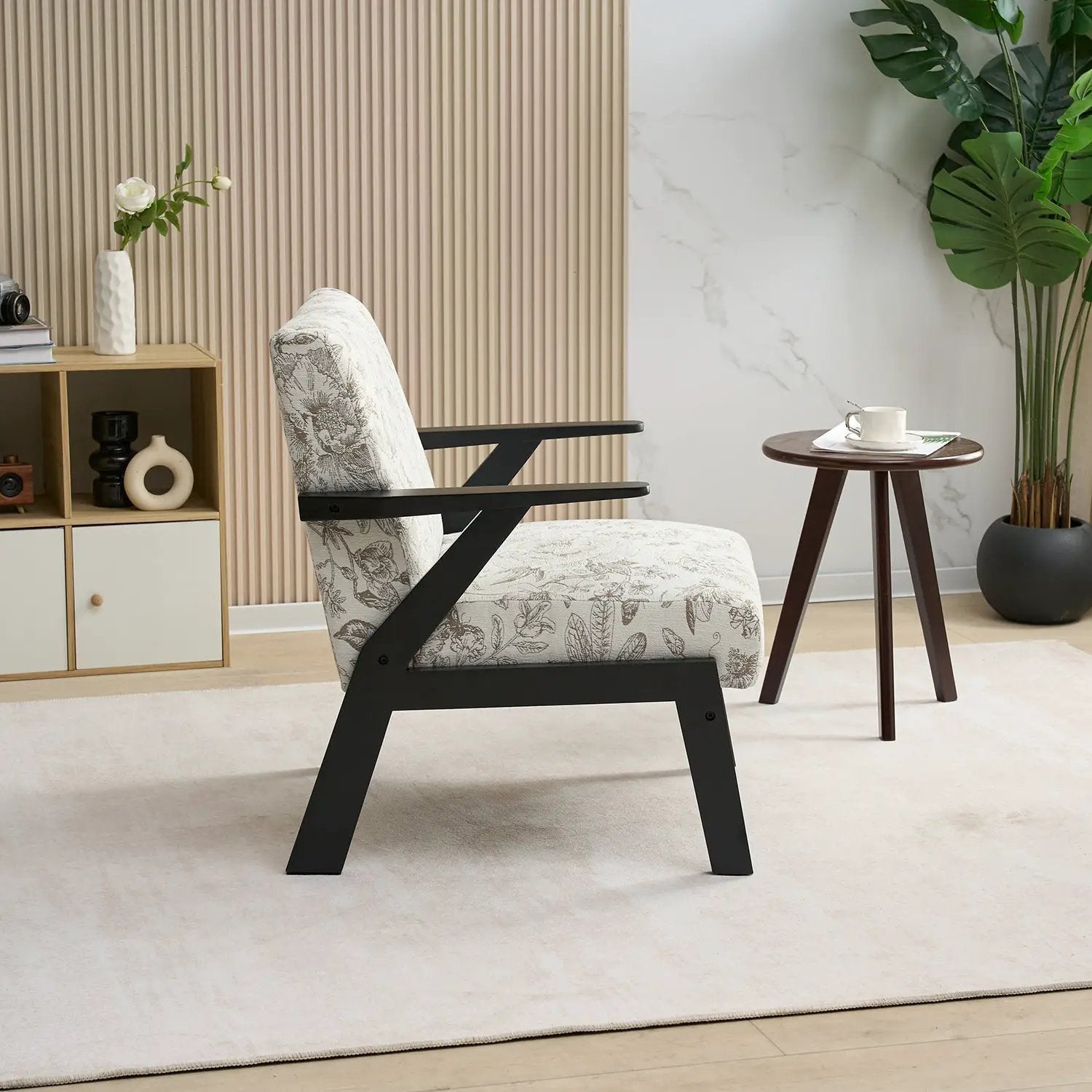 Mid-Century Modern Lounge Armchair - Seat Cushion (Beige + Grey) by HouseOfZazla