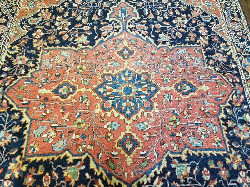 4.5' X 6.5' Handmade Antique Fine Indian Wool Rug Carpet Red by Jewel Rugs