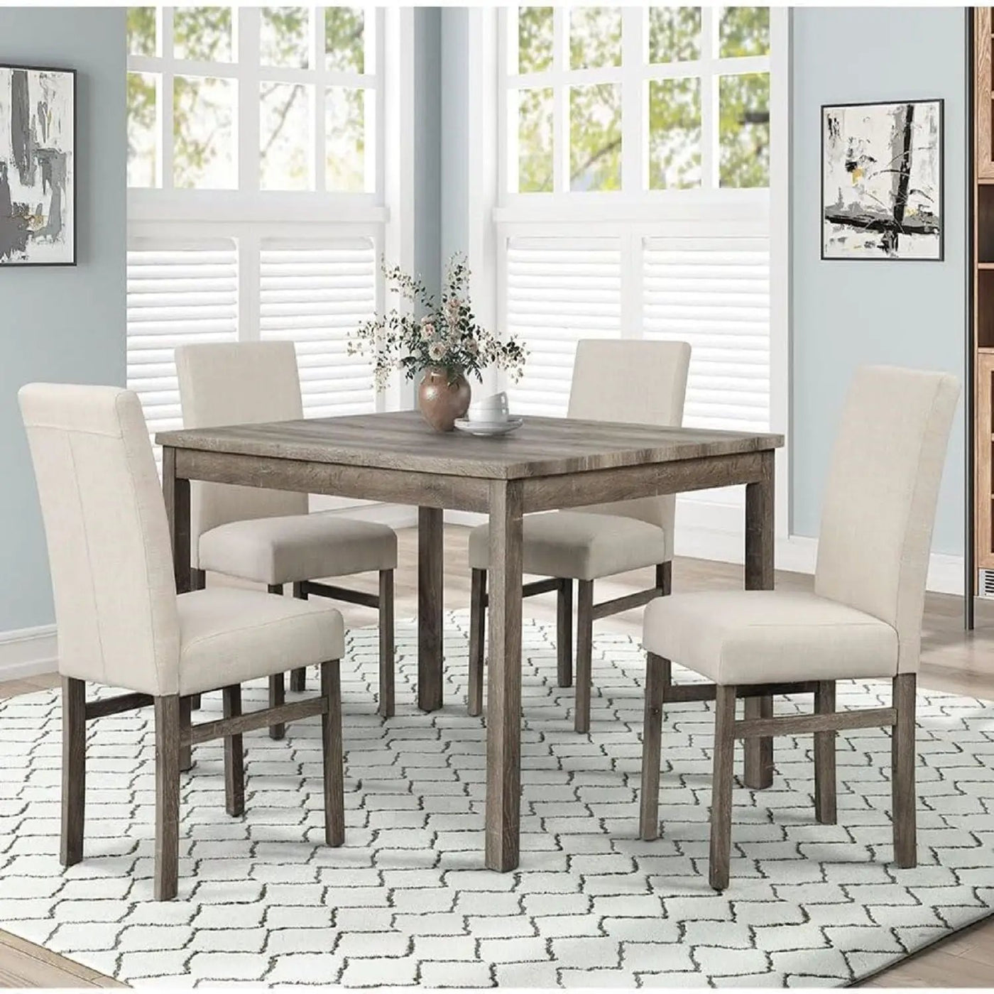 Transitional Upholstered Dining Chair For Kitchen (Set of 2) by HouseOfZazla