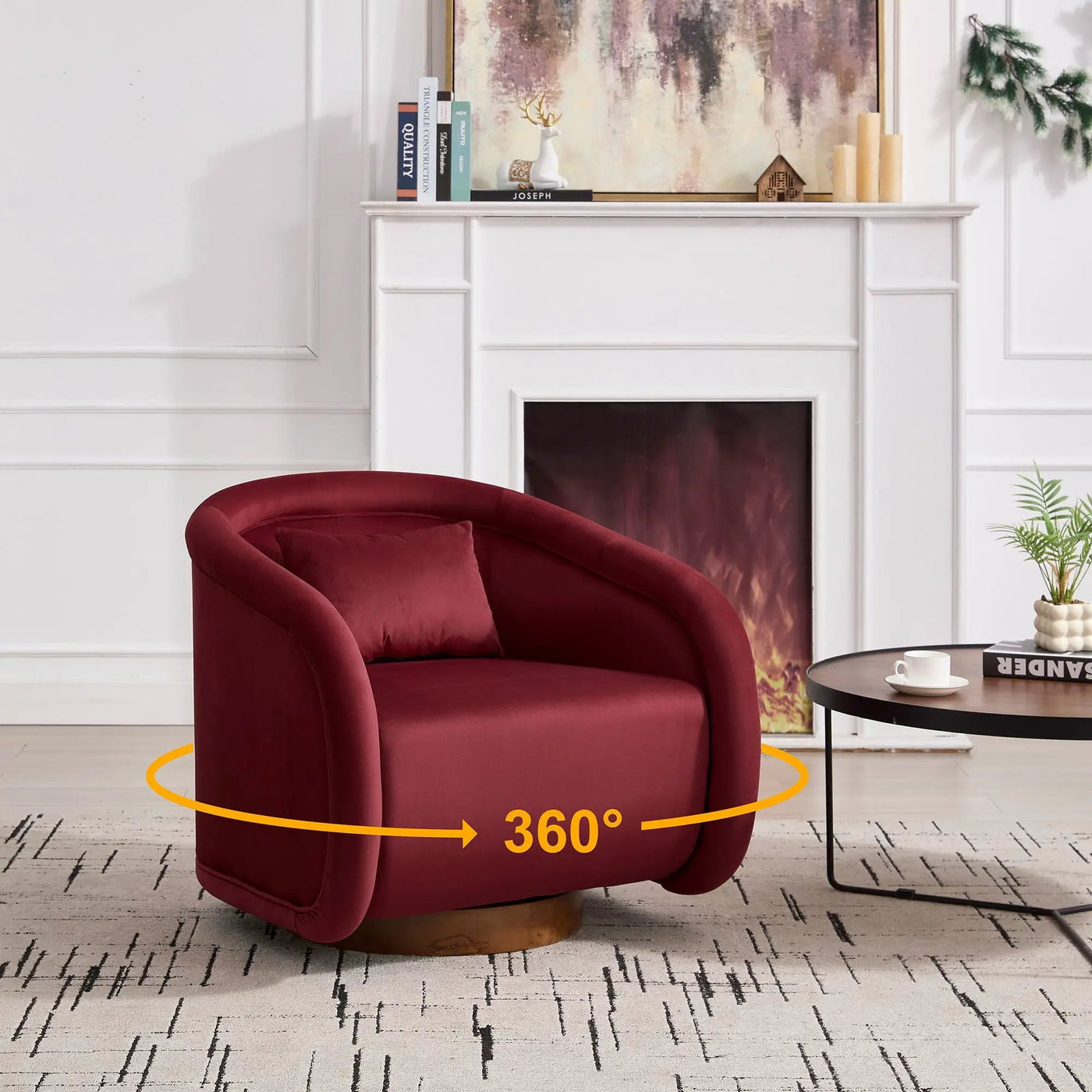 Swivel Accent Chair With 360 Degree Rotating by Unique Piece Furniture