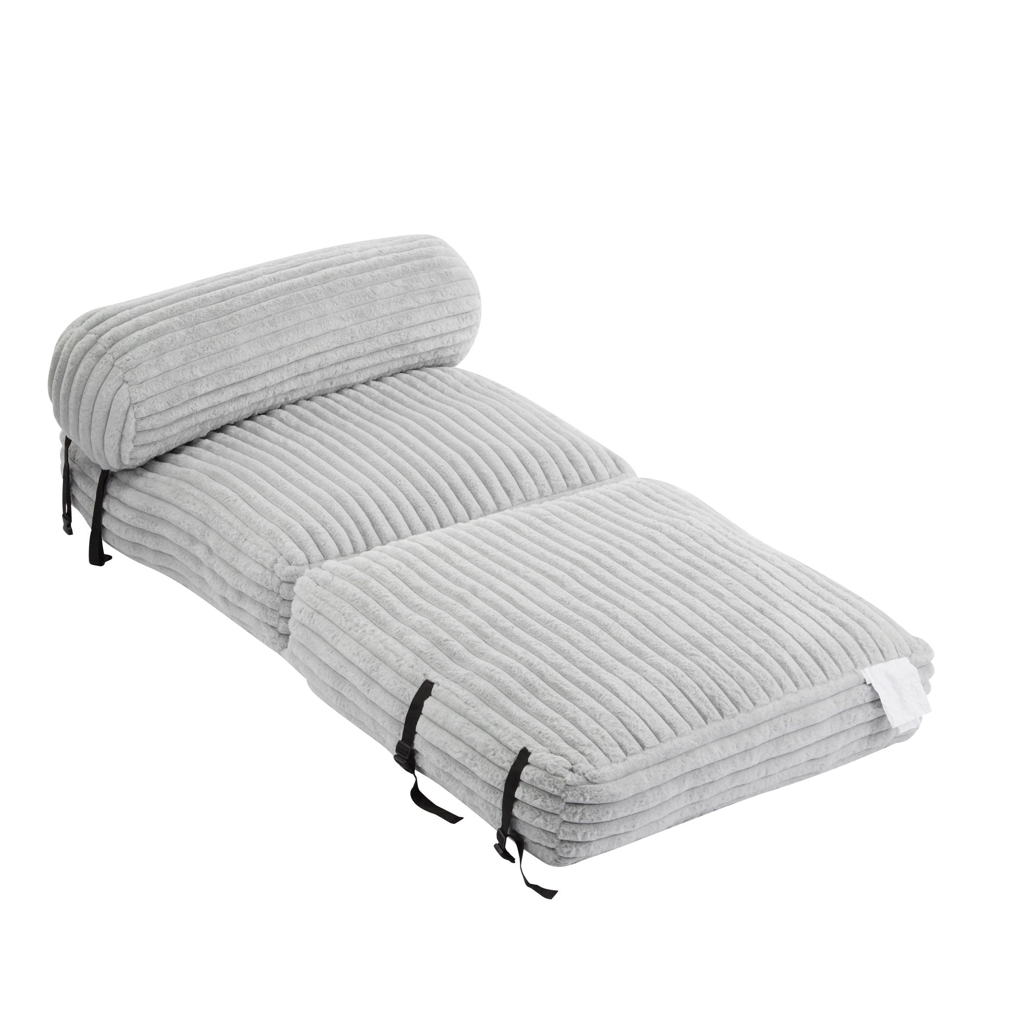 Latina Indoor Foldable Bean Bag Lounge Chair - Light Gray by HouseOfZazla