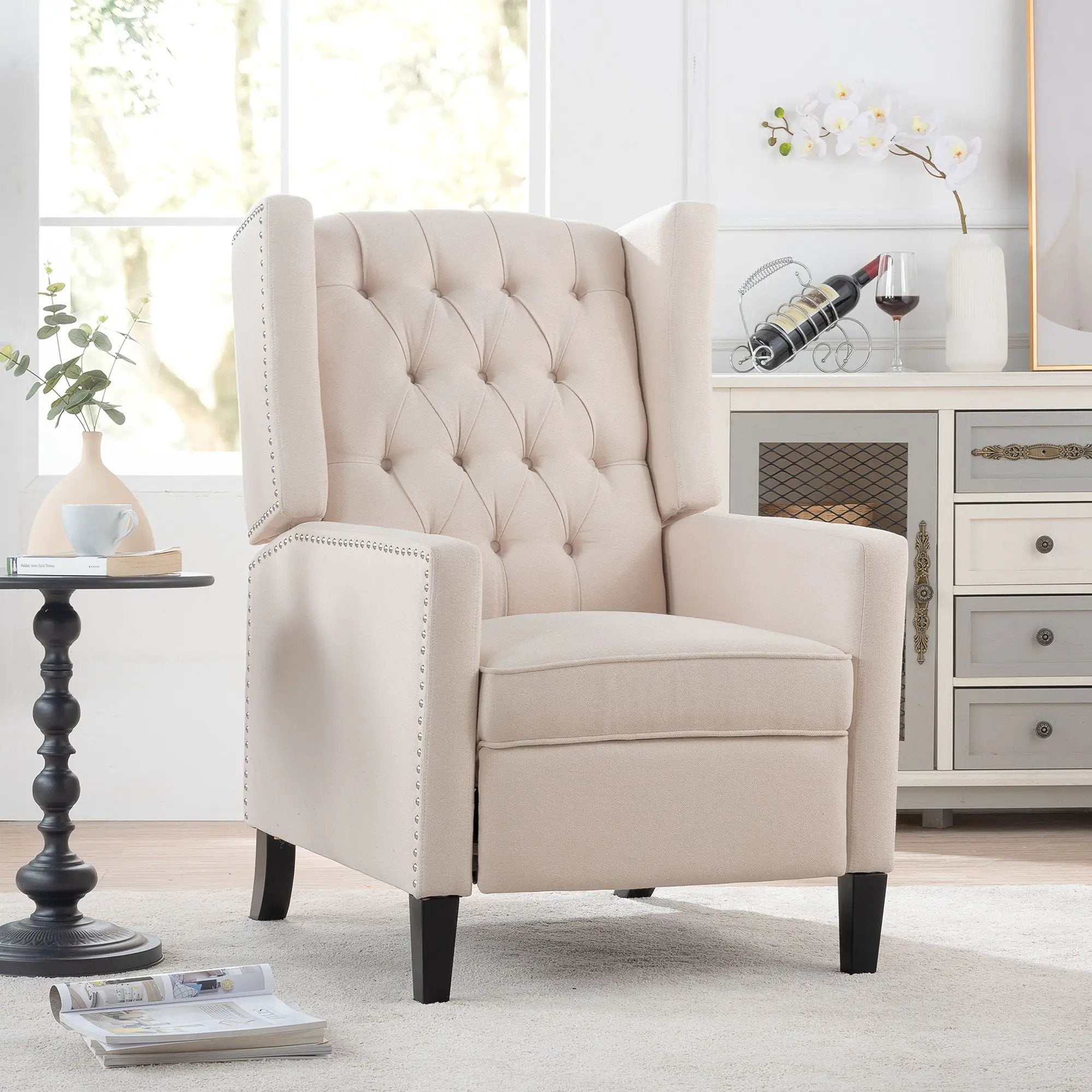 Manual Wing Chair Recliner by Unique Piece Furniture
