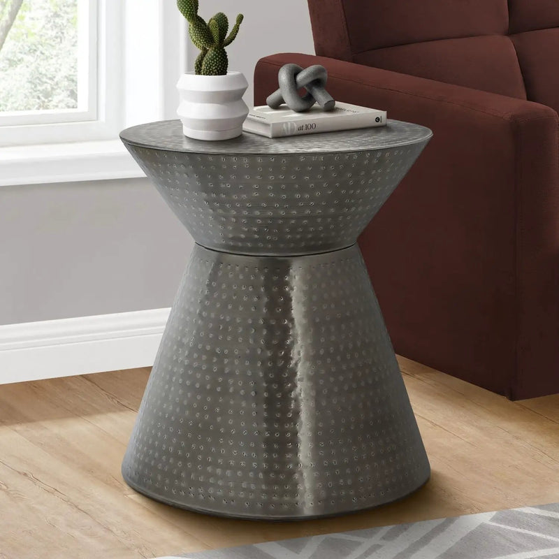 Drum Accent Side Table, Contemporary & Modern Elegant Design by Unique Piece Furniture