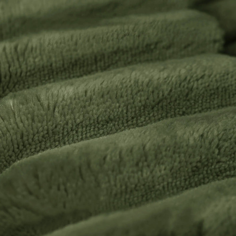 Green Sofa Ottoman – Plush Corduroy Fabric by HouseOfZazla