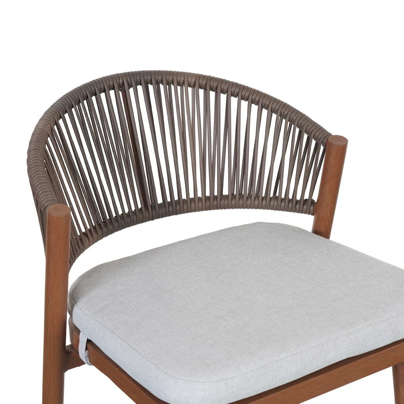 Outdoor Bar Height Metal Frame Counter Stools with Scallop-Shaped Backrest & Water-Resistant Cushions by HouseOfZazla