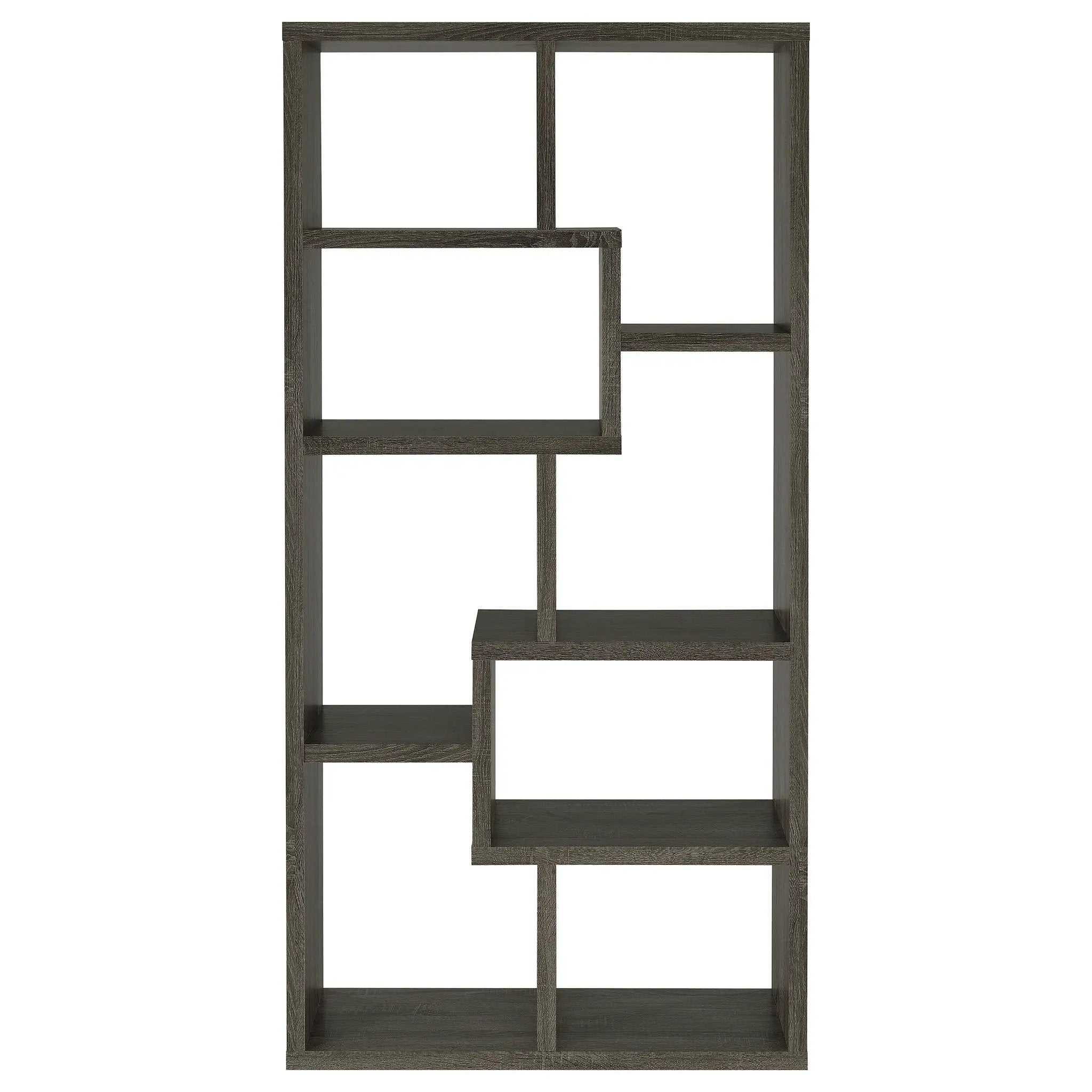 8 Shelf Geometric Bookcase