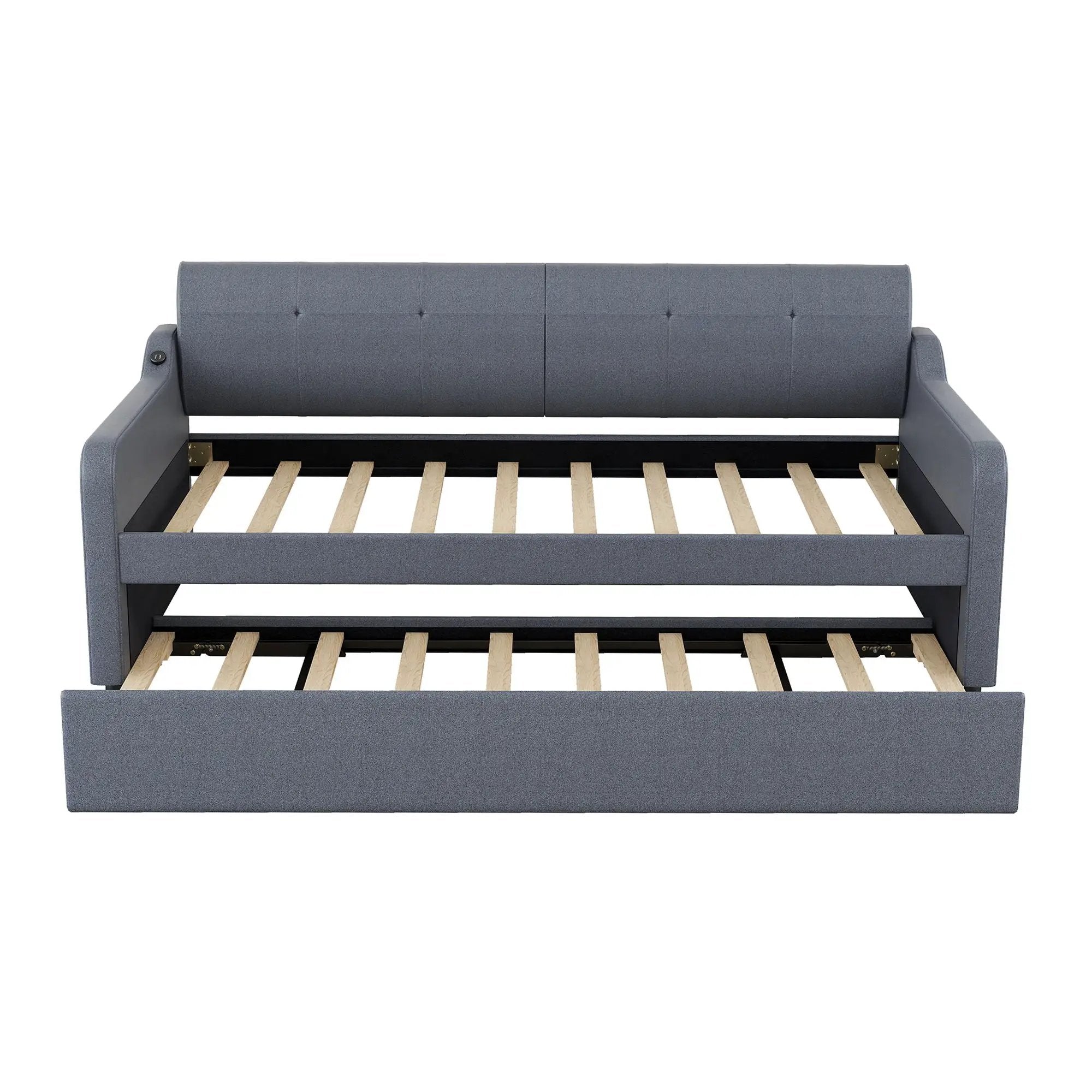 Upholstered Daybed With Trundle And USB Charging by Unique Piece Furniture