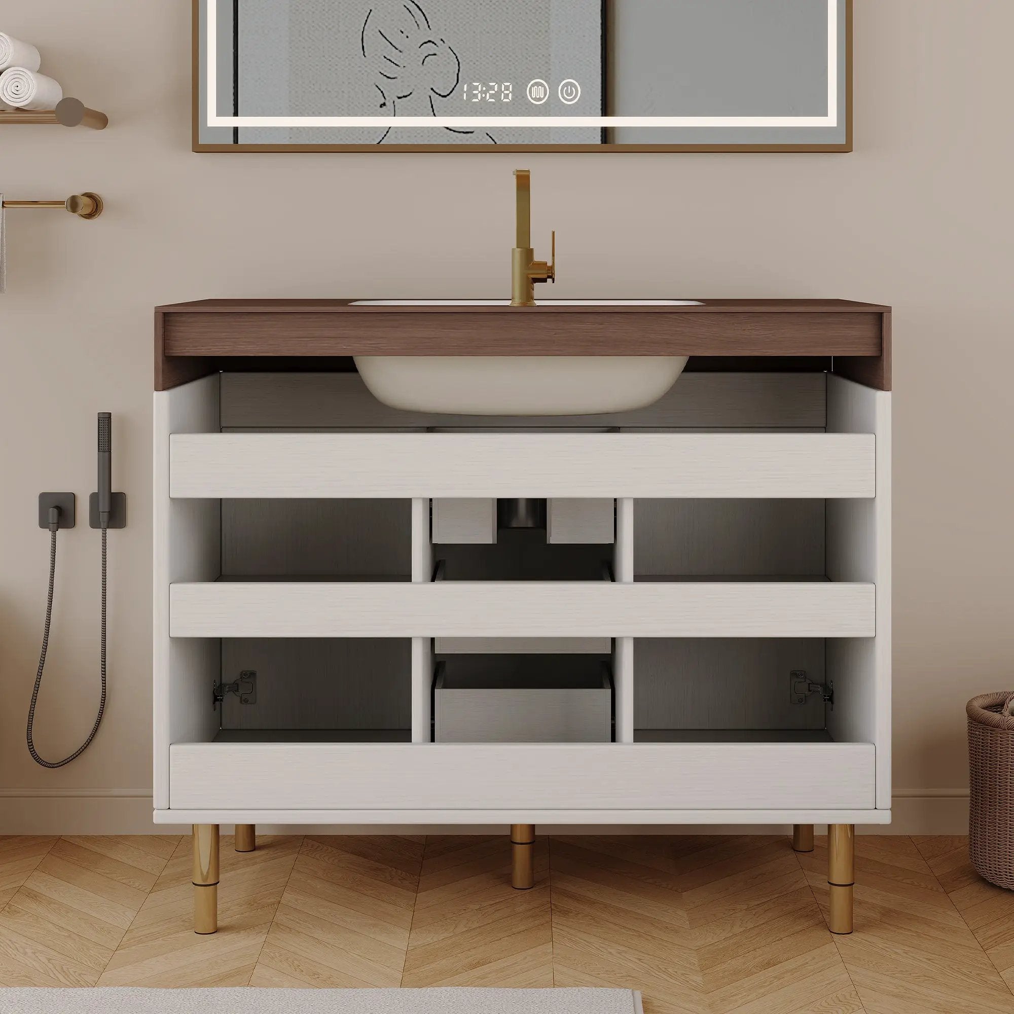 36 In Modern Free-Standing Bathroom Vanity With Ceramic Sink by HouseOfZazla