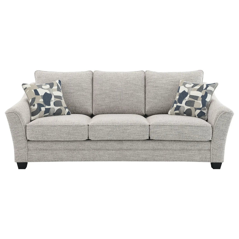 Tomkins 2-piece Boucle Upholstered Sofa Set Light Grey by Unique Piece Furniture