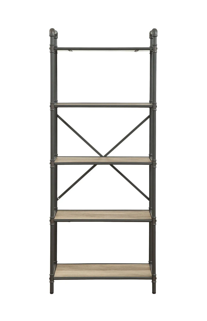Itzel Bookshelf - Antique Oak / Sandy Gray by HouseOfZazla