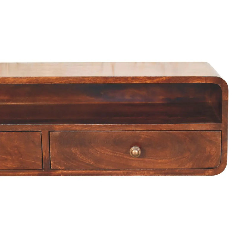Floating Open Console - Walnut by HouseOfZazla