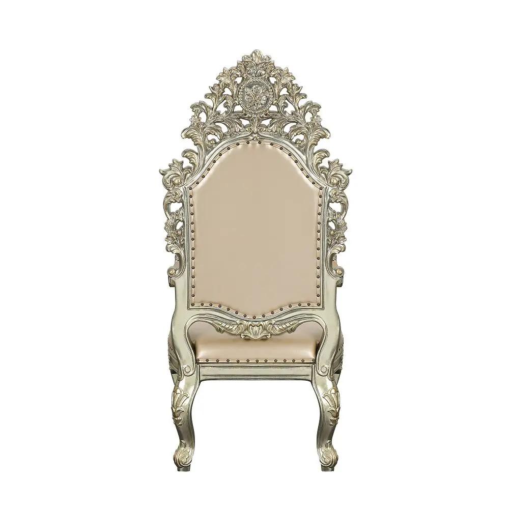 Sorina - Arm Chair (Set of 2) - Synthetic Leather & Antique Gold by Unique Piece Furniture