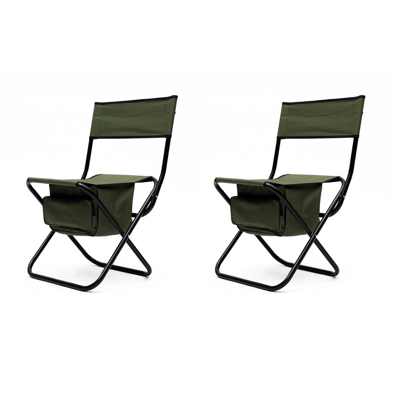 Folding Outdoor Chairs With Storage Bag, Portable Chair For Indoor, Outdoor Camping, Picnics And Fishing by HouseOfZazla