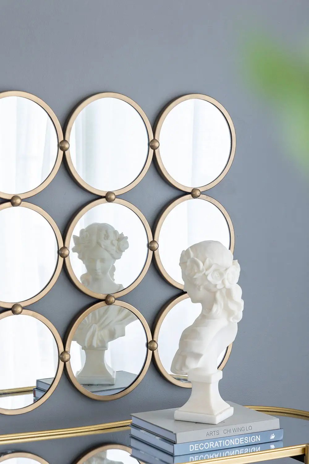 Contemporary Decorative Mirror With Mininalist Style For Bedroom, Liveroom & Entryway - Champagne by Unique Piece Furniture