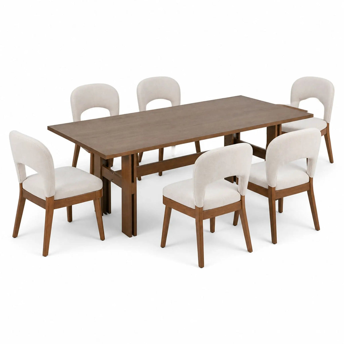 7-Piece Mid-Century Dining Table Set by HouseOfZazla