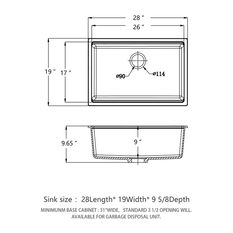 Quartz Kitchen Sink, Granite Composite Workstation Undermount by HouseOfZazla