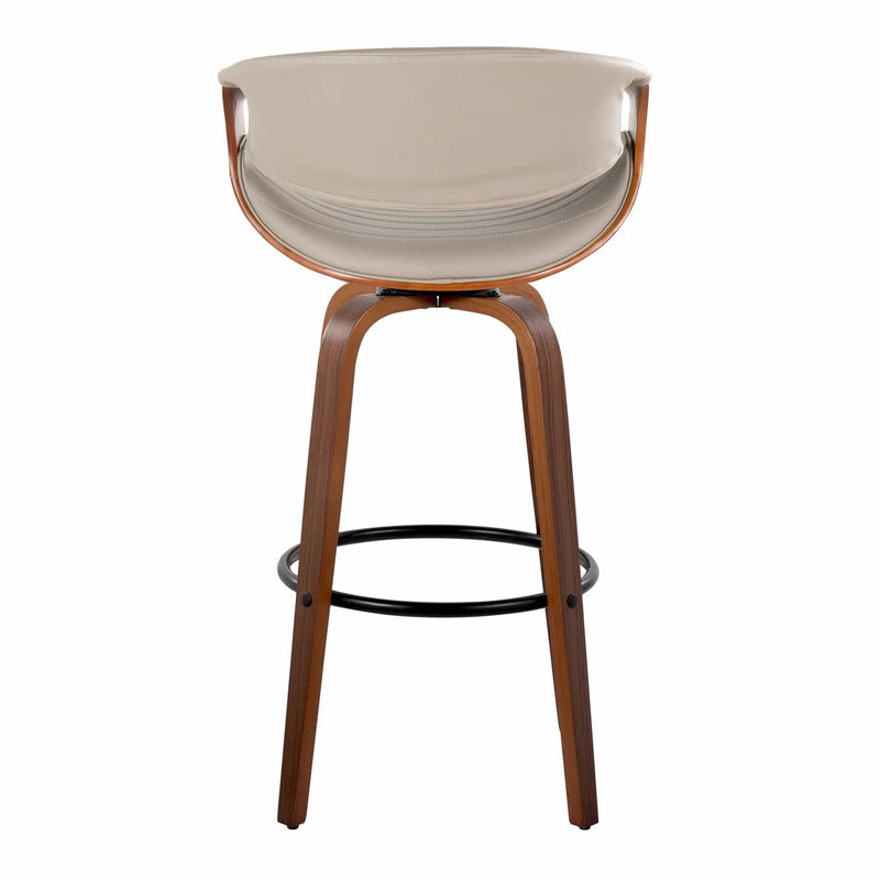 Symphony - Mid Century Modern Fixed Height Barstool With Swivel With Round Footrest (Set of 2) by Unique Piece Furniture