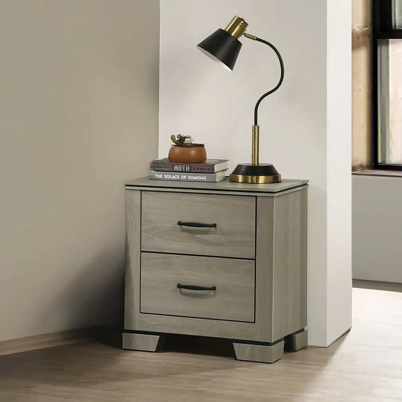Joanna - Nightstand - Weathered Gray by Unique Piece Furniture