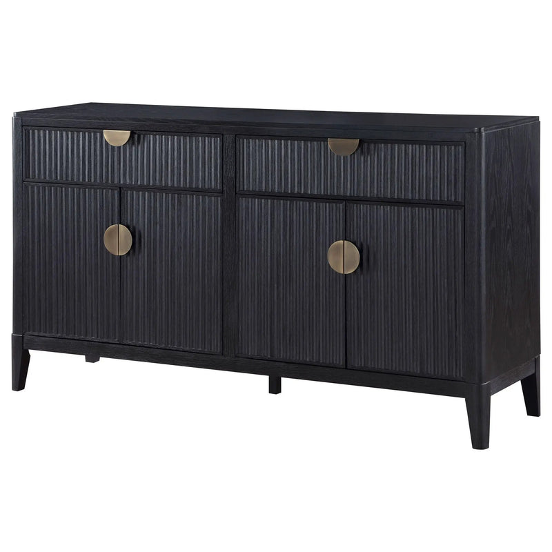 Mason - 2 Drawer Sideboard Storage Furniture - Black by HouseOfZazla