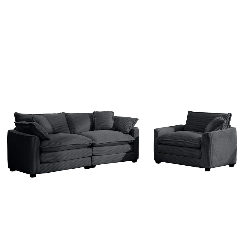 Elegant Oversized Sectional Sofa Set With Deep Seats And Flexible Layout by Unique Piece Furniture