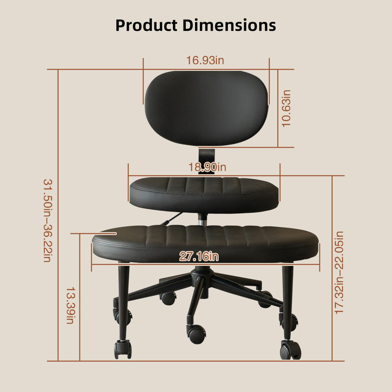 Ergonomic Cross Legged Office Chair With Back Support by HouseOfZazla